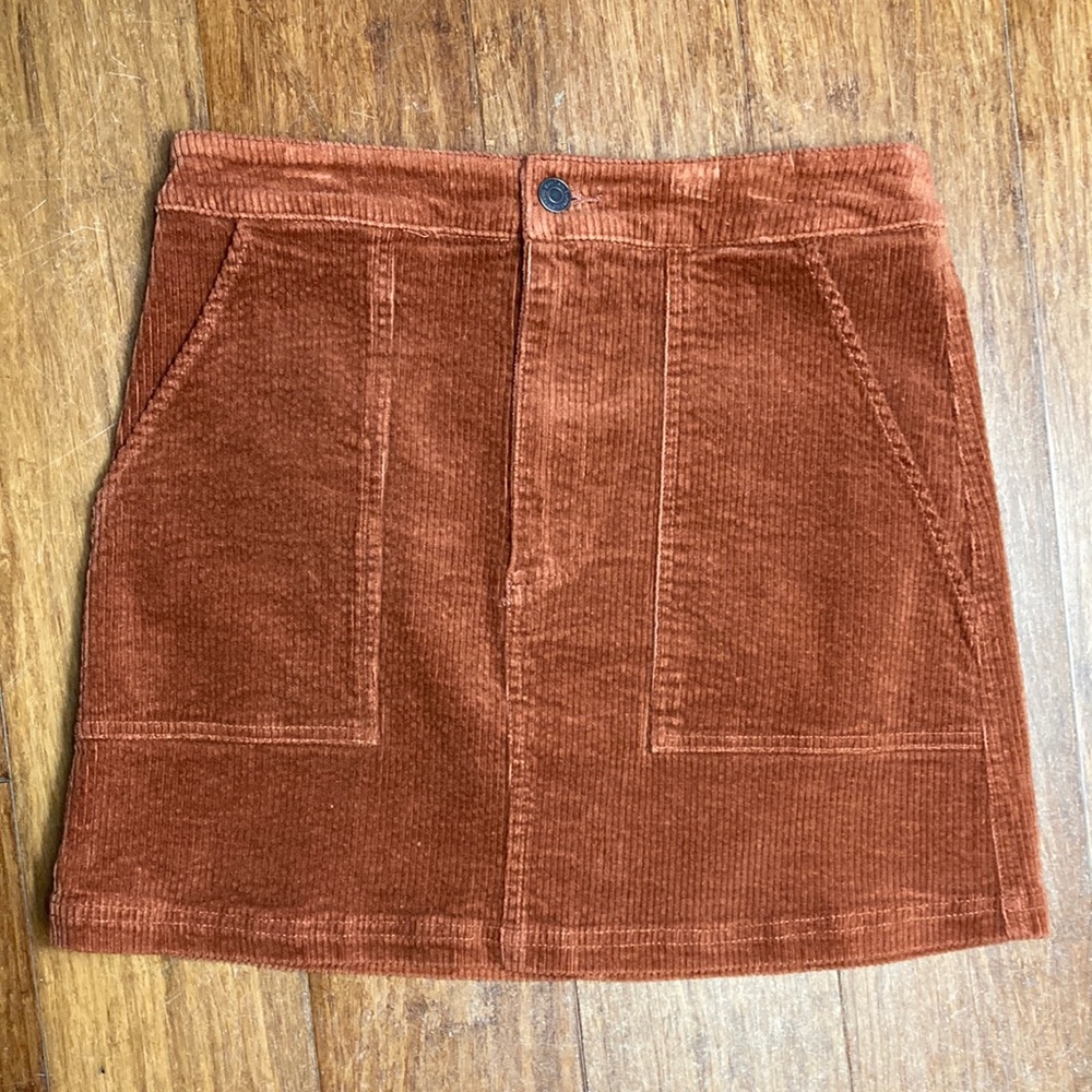 Rhythm Rust Corduroy Mini Skirt